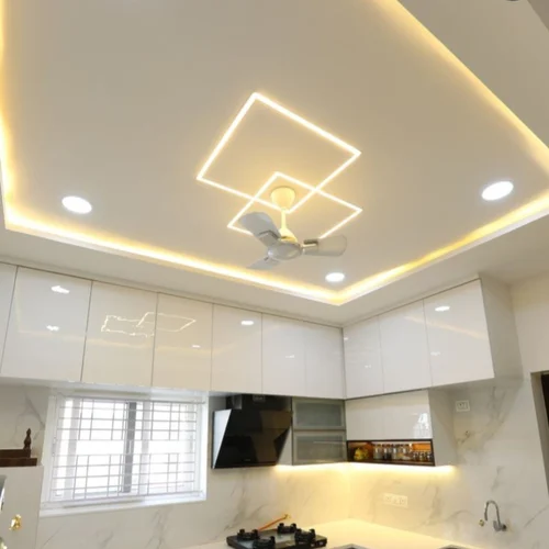 Gypsum Board False Ceiling WEBP Modern Finish